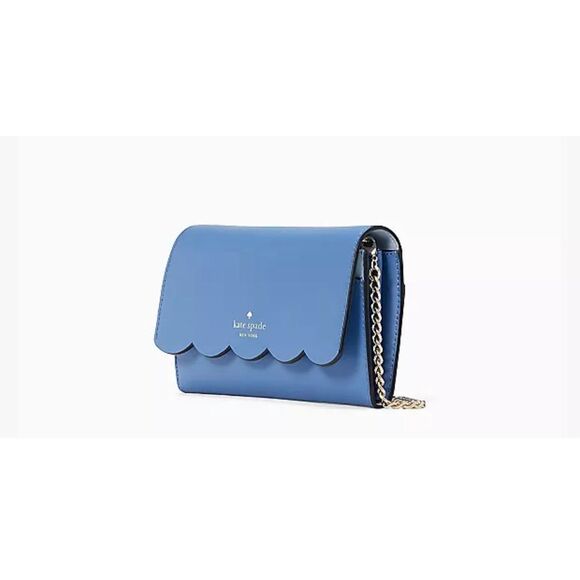 NWT Kate Spade Gemma Crossbody Deep Cornflower Blue Gold Chain - Picture 2 of 5